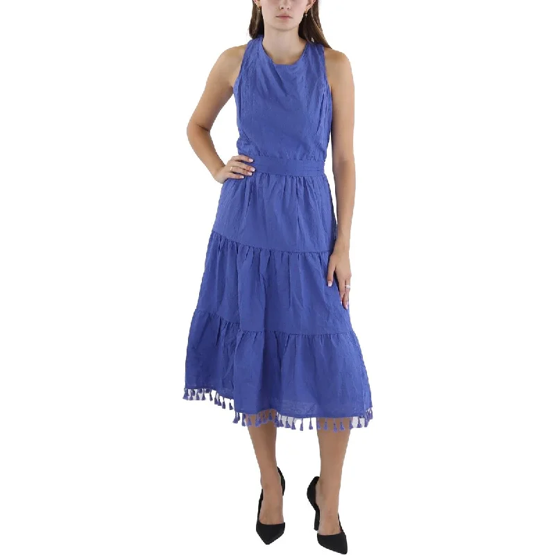 Fashionable Dresses for Women Tahari ASL Womens Plus Cotton Fit & Flare Dress