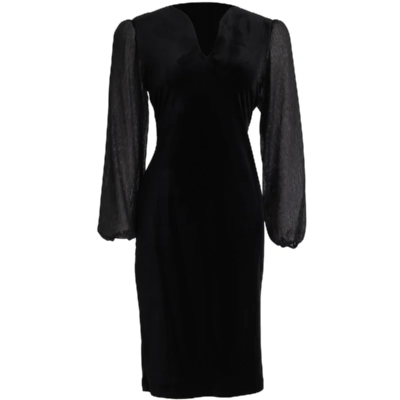 Casual Fashion for Women Connected Apparel Womens Velvet Metallic Sheath Dress