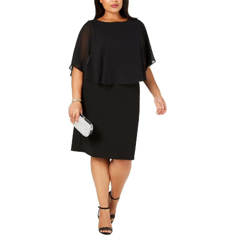 Women's Comfortable Garments Connected Apparel Womens Plus Tiered Chiffon Cocktail Dress Women's Comfortable Garments Connected Apparel Womens Plus Tiered Chiffon Cocktail Dress