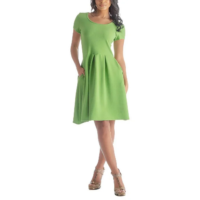 Affordable Women's Fashion 24seven Comfort Apparel Womens Plus Textured Pleated Fit & Flare Dress Affordable Women's Fashion 24seven Comfort Apparel Womens Plus Textured Pleated Fit & Flare Dress