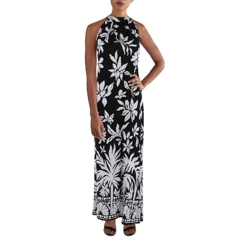 Vintage-Inspired Women's Clothes Vince Camuto Womens Side Slits Long Halter Dress