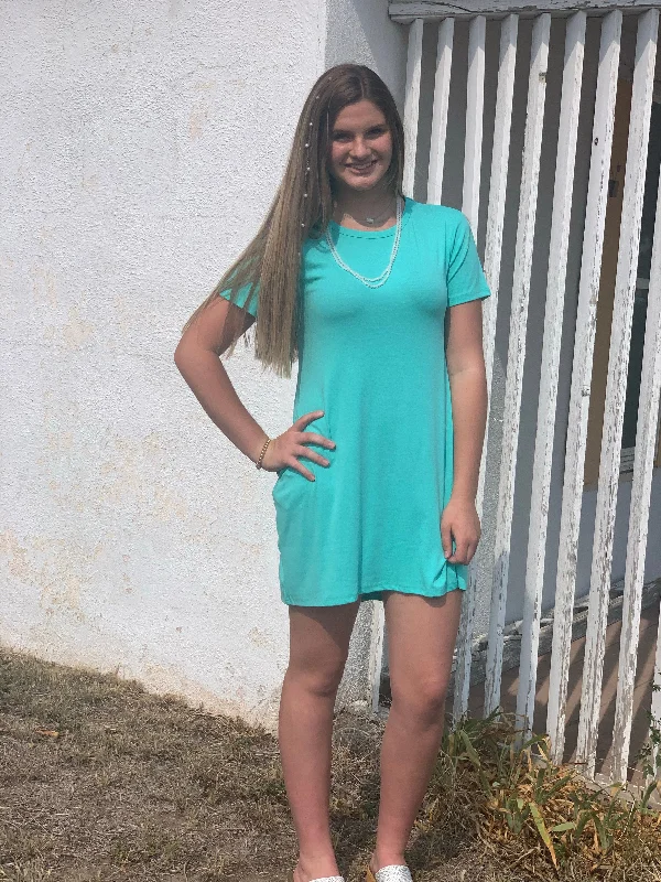 Easygoing Women's Style Crazy Train Turquoise Twirl Dress