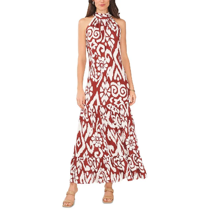 Women's Outerwear for All Weather Conditions MSK Womens Tie Back Maxi Halter Dress