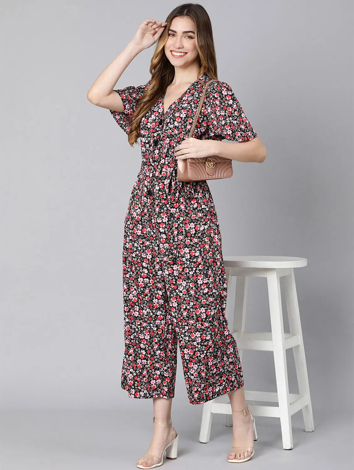 Women's Clothing For Travel Valiant Full Of Flowers Tie-Knot Women Dress