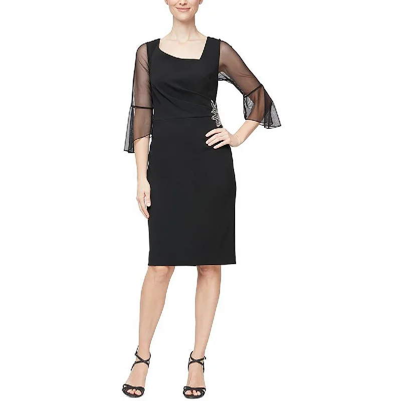 Women's Active Garments For Workouts Alex Evenings Womens Embellished Above Knee Sheath Dress Women's Active Garments For Workouts Alex Evenings Womens Embellished Above Knee Sheath Dress