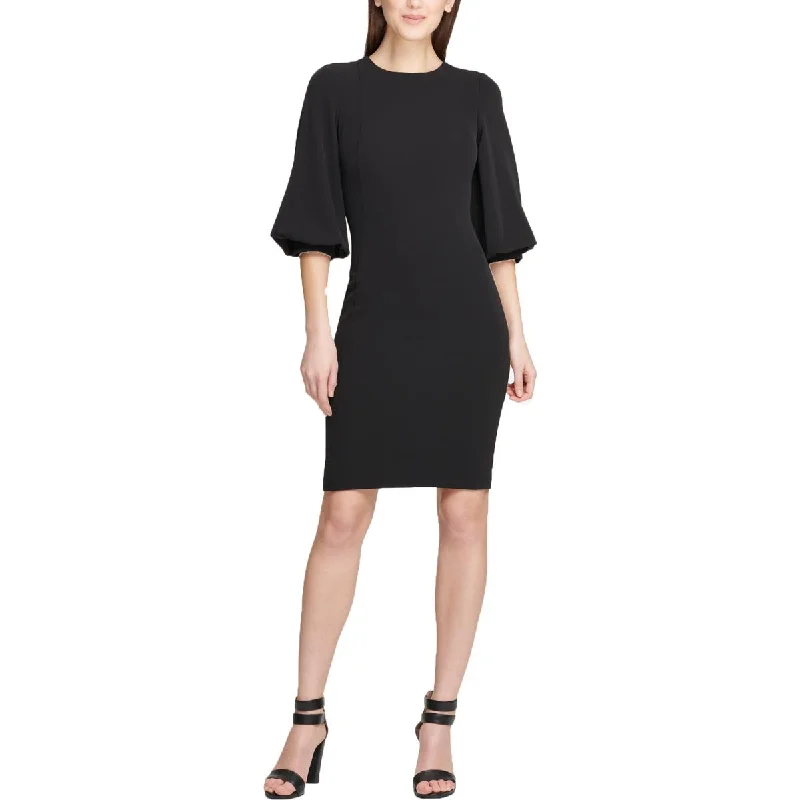 Women's Chic Outerwear Garments DKNY Womens Elbow Sleeves Office Sheath Dress
