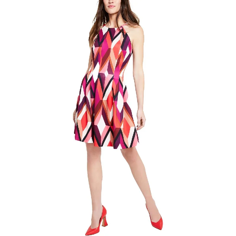 Stylish Women's Clothes for Work and Play Vince Camuto Womens Above Knee Printed Fit & Flare Dress