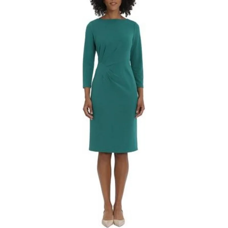 Clothes For Woman Maggy London Womens Pleated Knee Length Sheath Dress