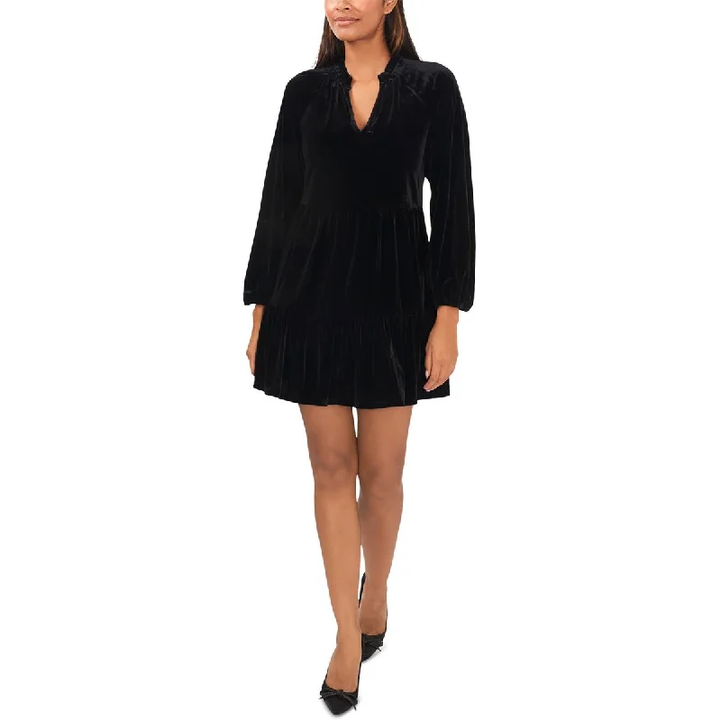 Classic Clothes For Women CeCe Womens Velvet Mini Babydoll Dress