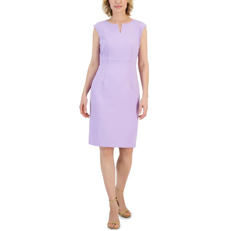 Clothes Women Kasper Womens Split Neckline Business Sheath Dress