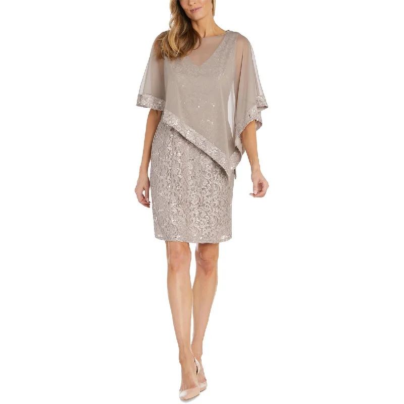 Women's Seasonal Garments R&M Richards Womens Lace Cape Two Piece Dress