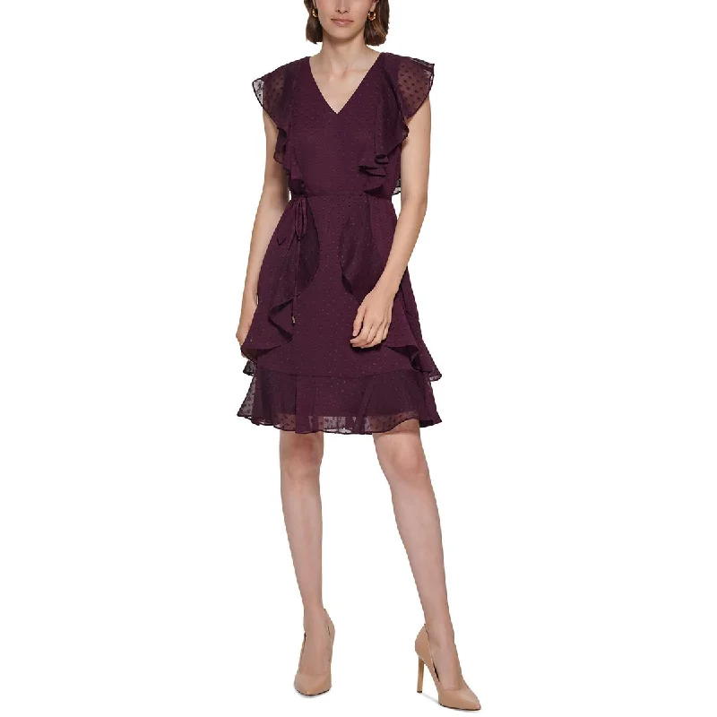 Woman Clothing Tommy Hilfiger Womens Textured  Fit & Flare Dress
