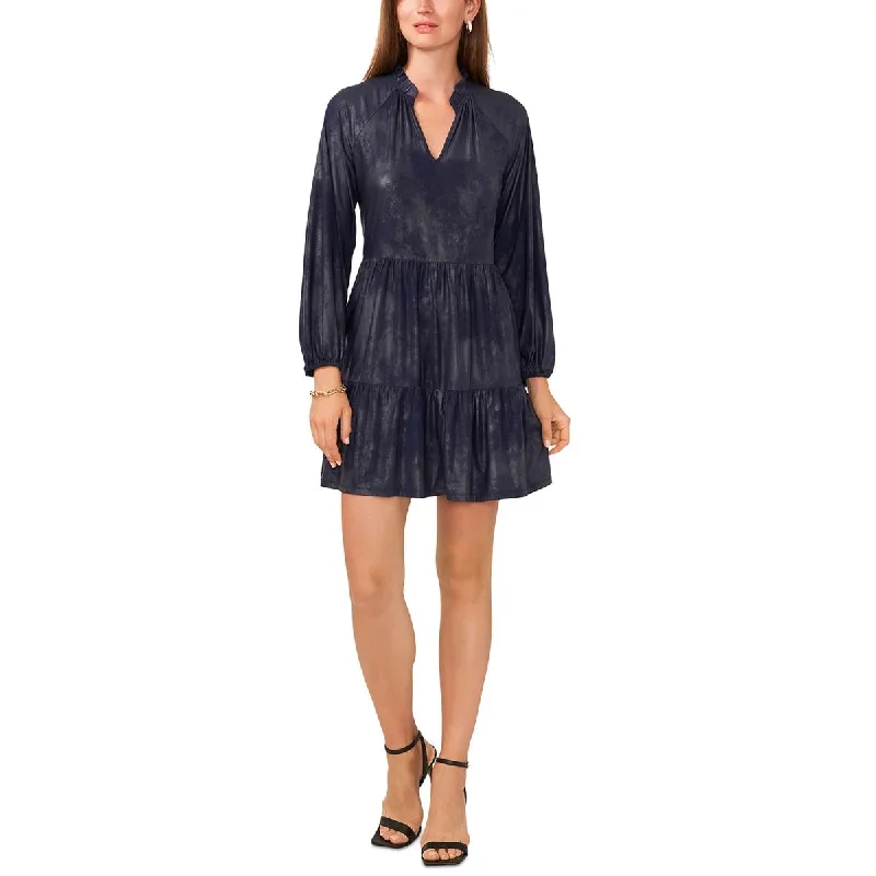 Women's High Street Fashion MSK Womens Ruffled Mini Babydoll Dress