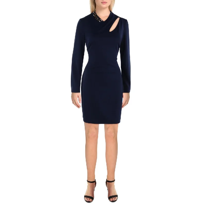 Women's Chic Outfit Lauren Ralph Lauren Womens Knit Cut-Out Sheath Dress