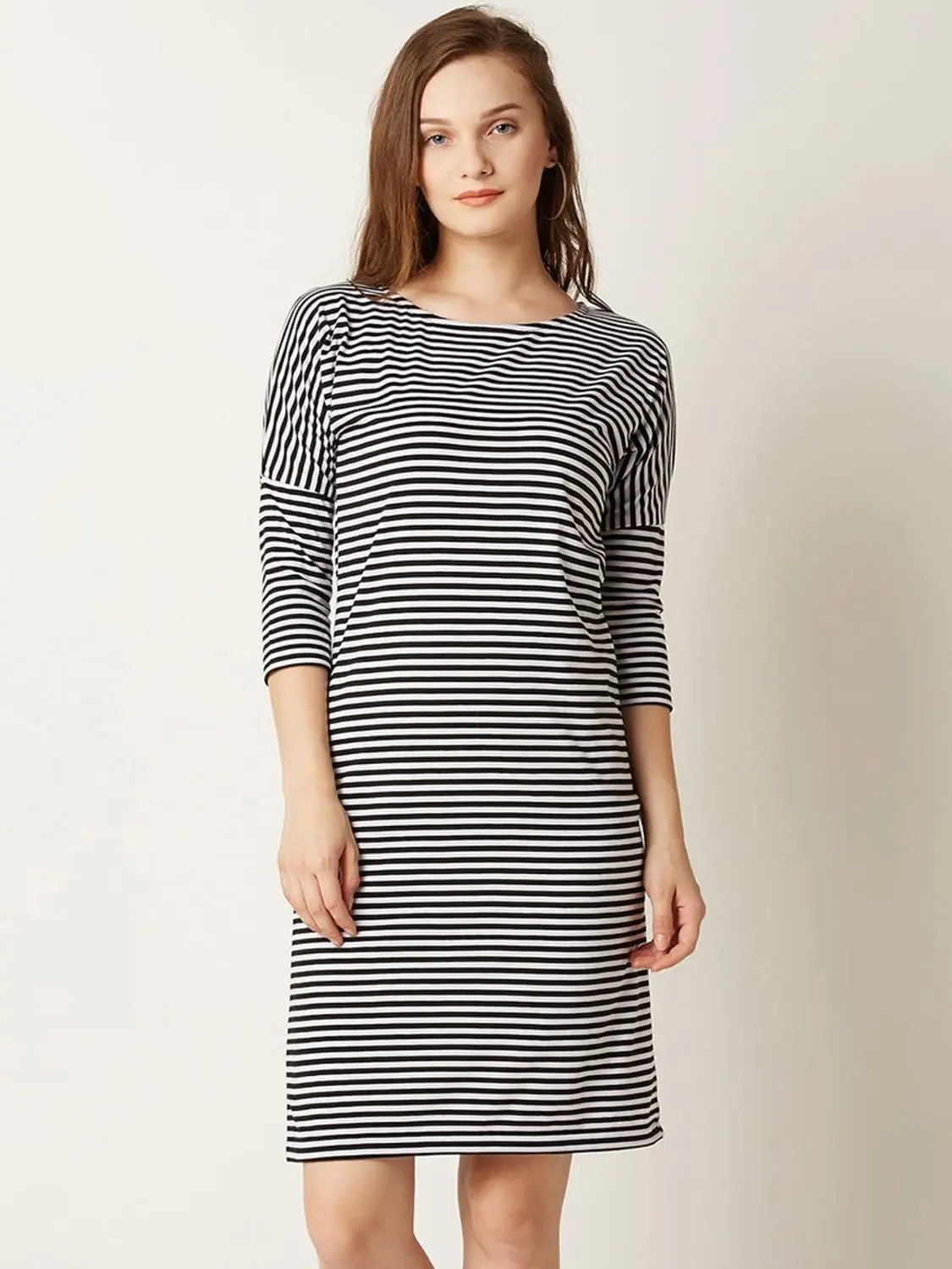 Exclusive Online Sale Make It Real Striped Dress Black And White