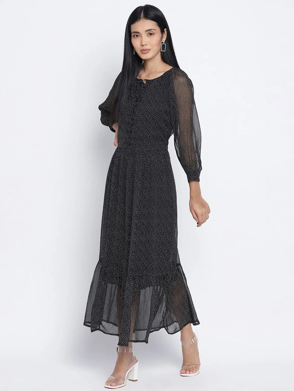Minimalist Women's Fashion Clothing Starblaze Black Lining Meld Women Dress