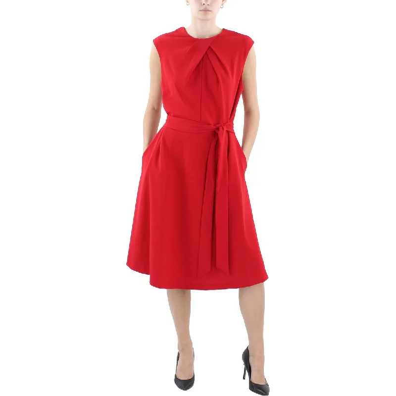 Women's Clothing Online Sale Tahari ASL Womens Pleated Knee-Length Fit & Flare Dress Women's Clothing Online Sale Tahari ASL Womens Pleated Knee-Length Fit & Flare Dress