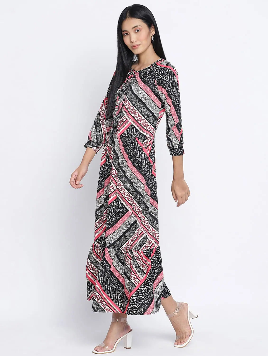Trendy Women's Apparel for All Seasons Divine Wrap A-Symetrical Casual Women Dress