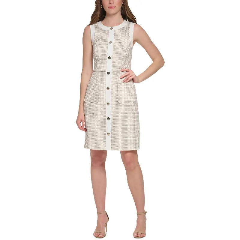 Women's Tops And Clothing Tommy Hilfiger Womens Checkered  Sheath Dress