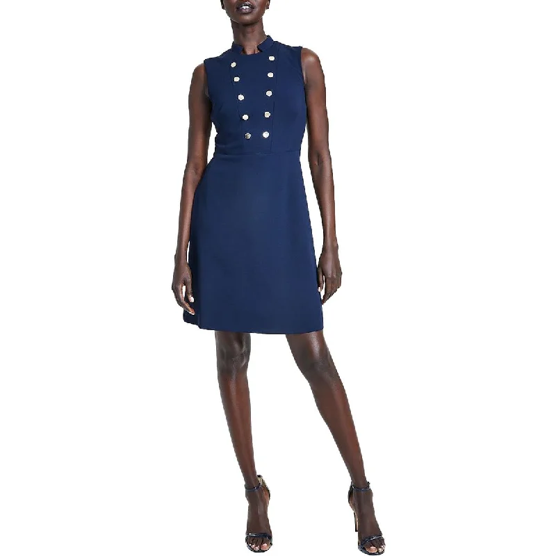 Women's Casual Wear Outfit Tommy Hilfiger Womens Crepe Embellished Sheath Dress