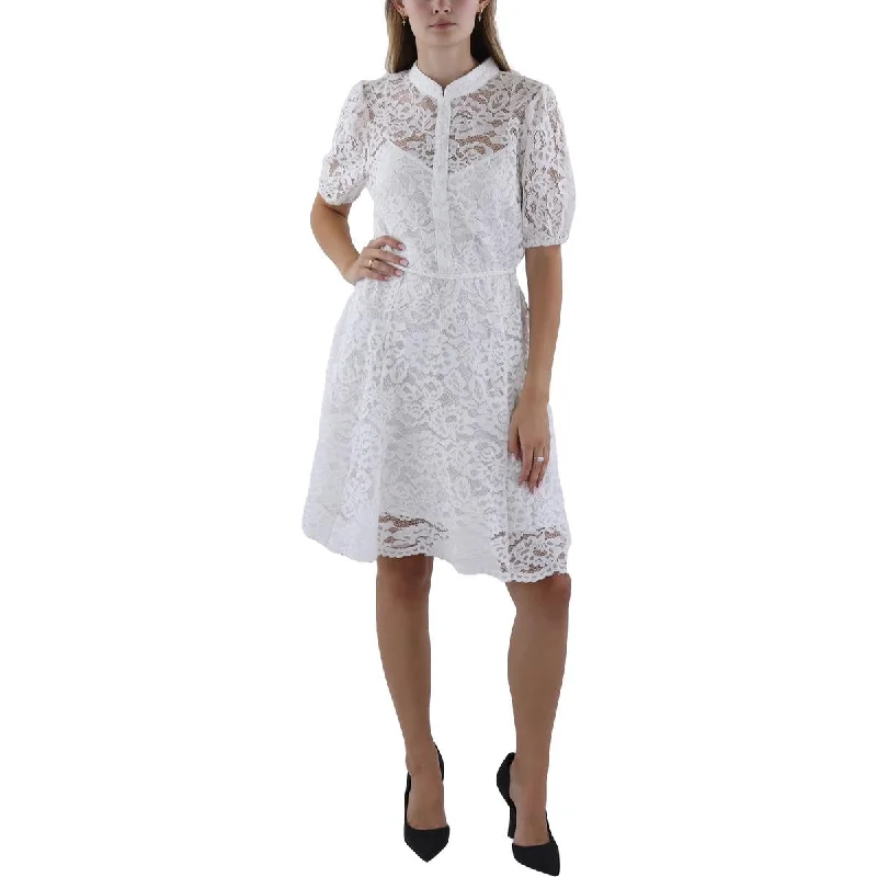 Versatile Women's Clothing for All Occasions Tahari ASL Womens Petites Belted Lace Fit & Flare Dress