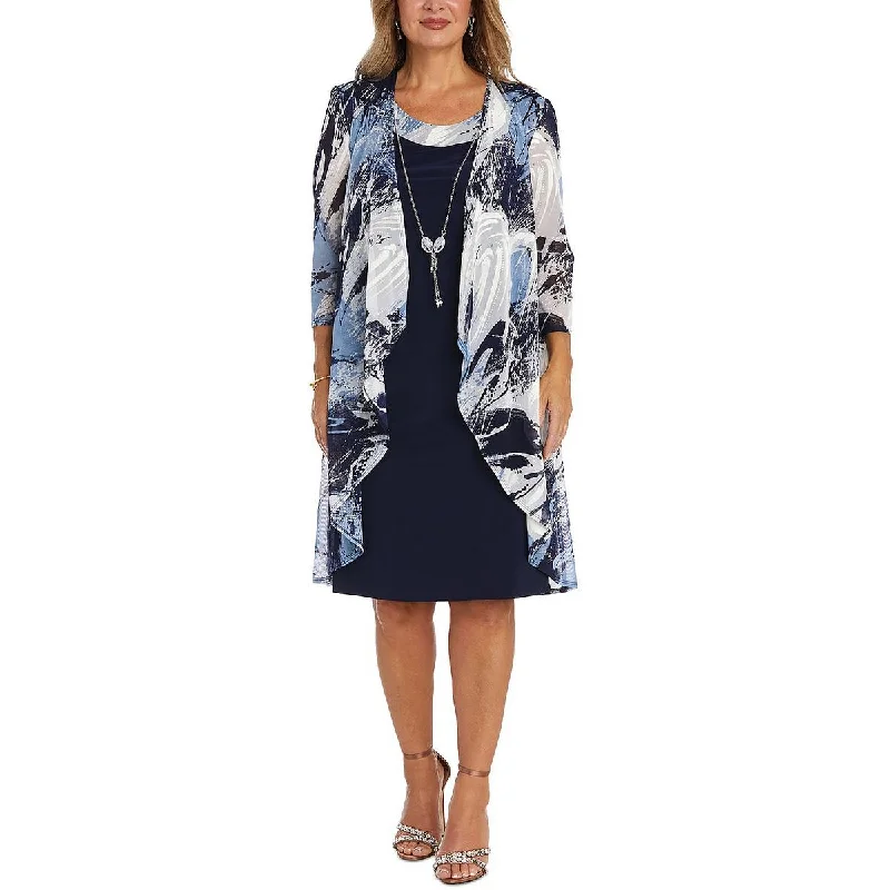 Trendy Street Style R&M Richards Womens Abstract Print Outfit Two Piece Dress
