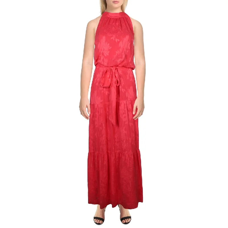 Fashionable Women's Wardrobe Julia Jordan Womens Full Length Belted Halter Dress