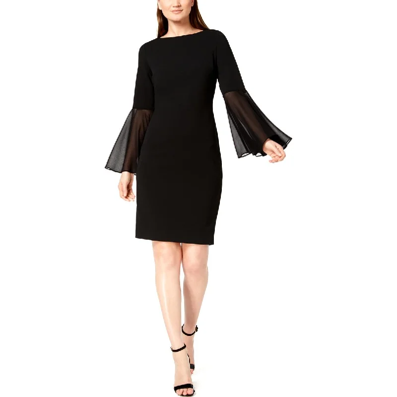 Clothes Sales Calvin Klein Womens Mixed Media  Sheath Dress