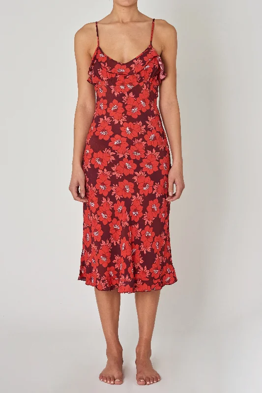 Vintage Women's Fashion Rollas WOMENS SHELLEY DATURA SLIP DRESS - RASPBERRY