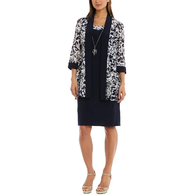 Cheap Women's Clothing Online R&M Richards Womens Knit Jacket Two Piece Dress