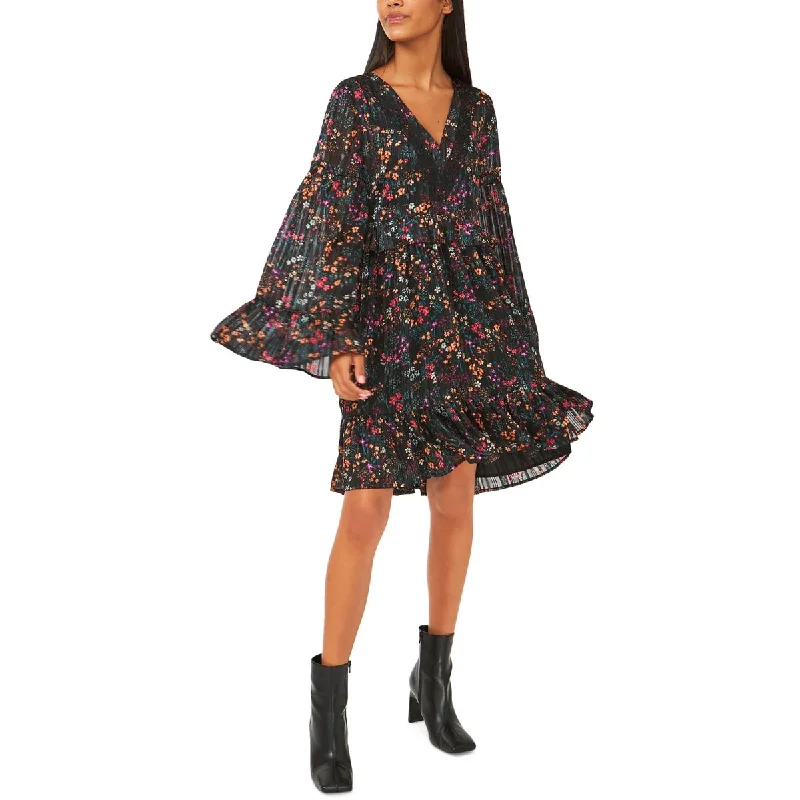Sale Clothes Online Riley & Rae Womens Metallic Knee-Length Fit & Flare Dress