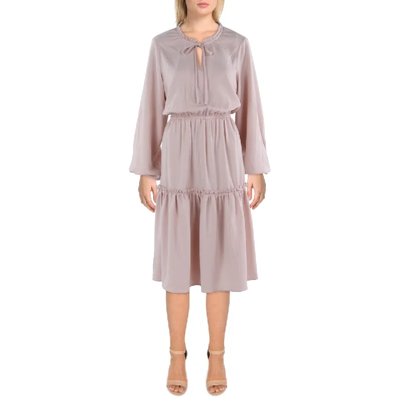 Trendy Street Style Clothing Atelier Womens Knit Ruffled Fit & Flare Dress