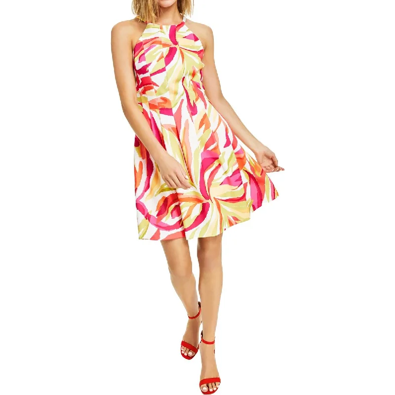 Timeless Women's Fashion Styles Vince Camuto Womens Above Knee Printed Workwear Halter Dress Timeless Women's Fashion Styles Vince Camuto Womens Above Knee Printed Workwear Halter Dress