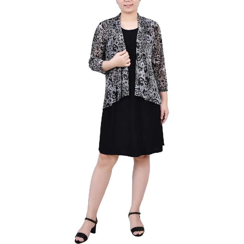 Relaxed Fit Women's Fashion NY Collection Womens Petites Solid  Sheath Dress