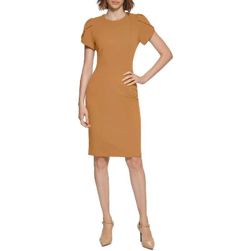 Clearance Sale Calvin Klein Womens Crepe Sheath Dress