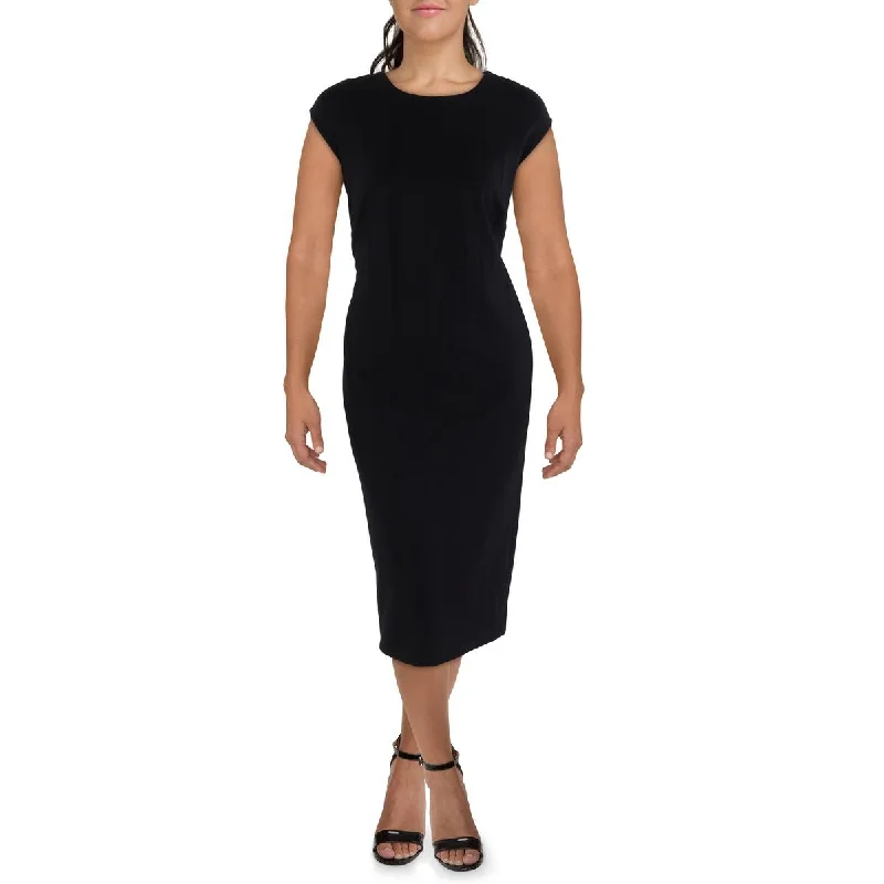 Elegant Fashion Calvin Klein Womens Plus Zipper Rayon Fit & Flare Dress