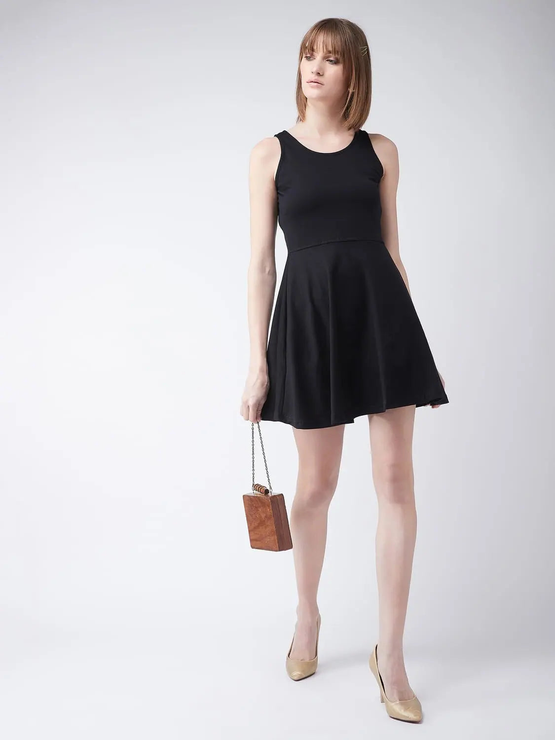 Women's Night-Out Outfit Whole Wide Whirl Skater Dress Black
