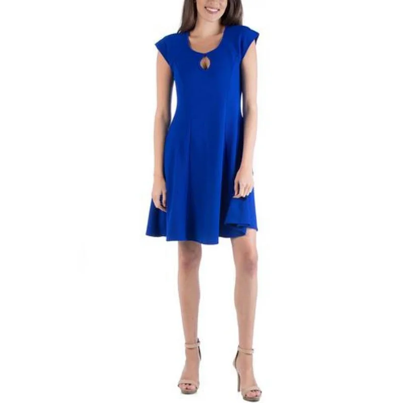 Women Wear Boutique 24seven Comfort Apparel Womens Plus Mini Fit & Flare Fit & Flare Dress