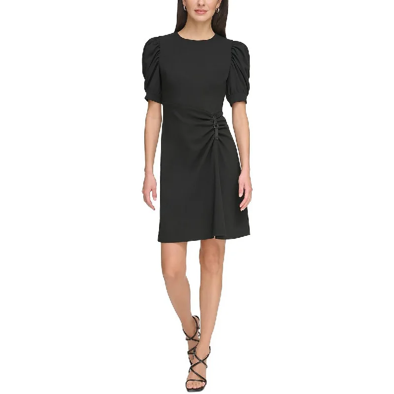 Chic And Comfortable DKNY Womens   Ruched Mini Sheath Dress