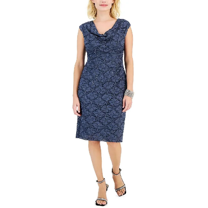 Sustainable Women's Clothing Connected Apparel Womens Petites Knee-Length Cowl Neck Sheath Dress Sustainable Women's Clothing Connected Apparel Womens Petites Knee-Length Cowl Neck Sheath Dress