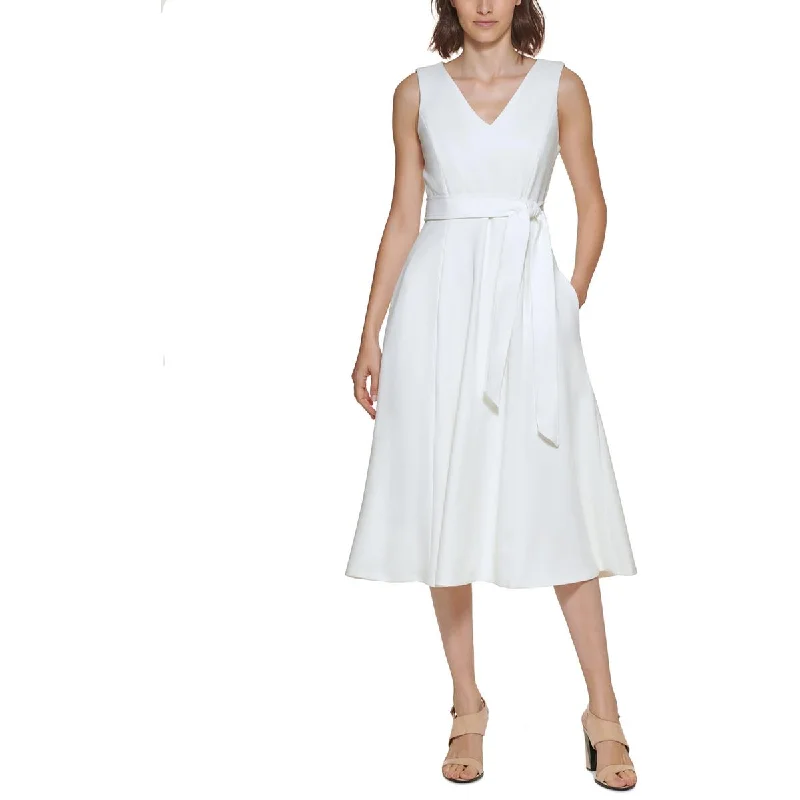 Women's Loungewear Clothes Calvin Klein Womens Office Career Fit & Flare Dress