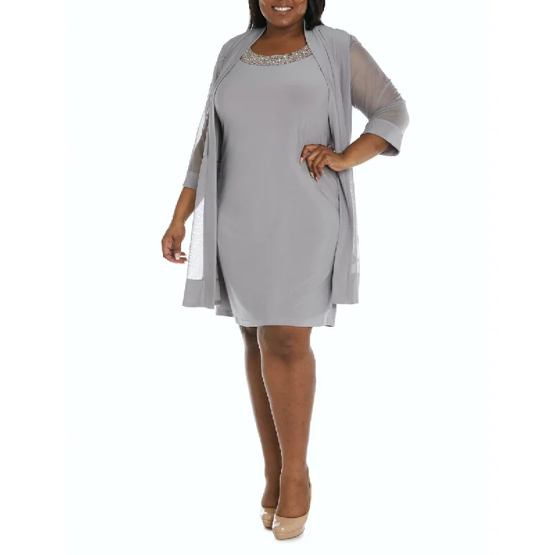 Exclusive Online Sale R&M Richards Women's Embellished Two-Piece Dress with Sheer Jacket