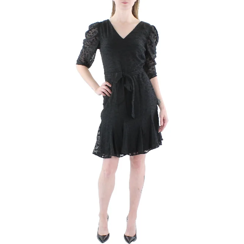 Easygoing Women's Style Karl Lagerfeld Paris Womens Mini V-Neck Fit & Flare Dress