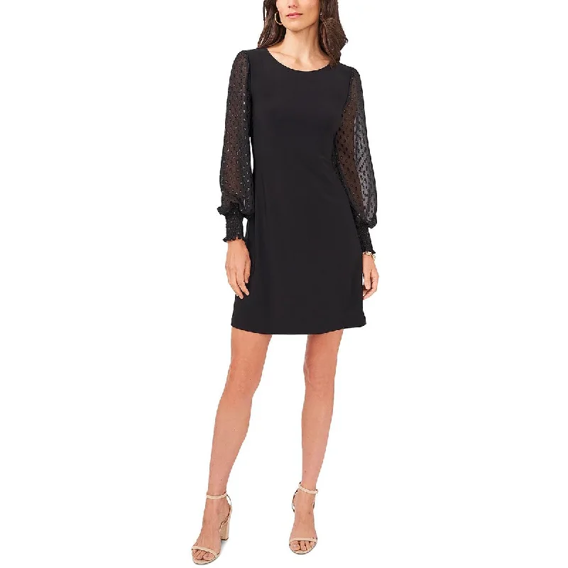 Women's Floral Print Outfit MSK Womens Petites Sheer Jersey Sheath Dress
