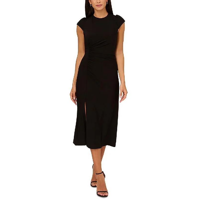 Online Boutiques Affordable Adrianna Papell Womens Knit Cap Sleeves Sheath Dress