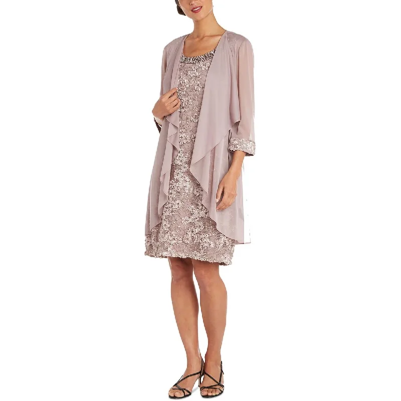 Women's Fashionable Clothing Sets R&M Richards Womens Petites Embellished Lace Two Piece Dress Women's Fashionable Clothing Sets R&M Richards Womens Petites Embellished Lace Two Piece Dress