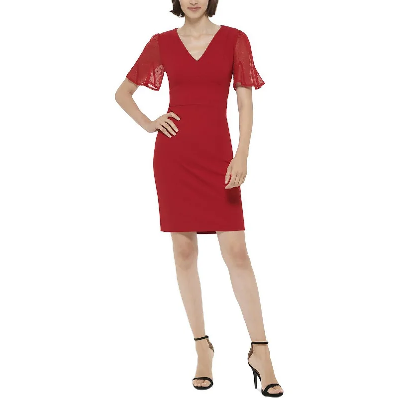 Comfortable Casual Women's Clothing DKNY Womens Stretch Mini Sheath Dress