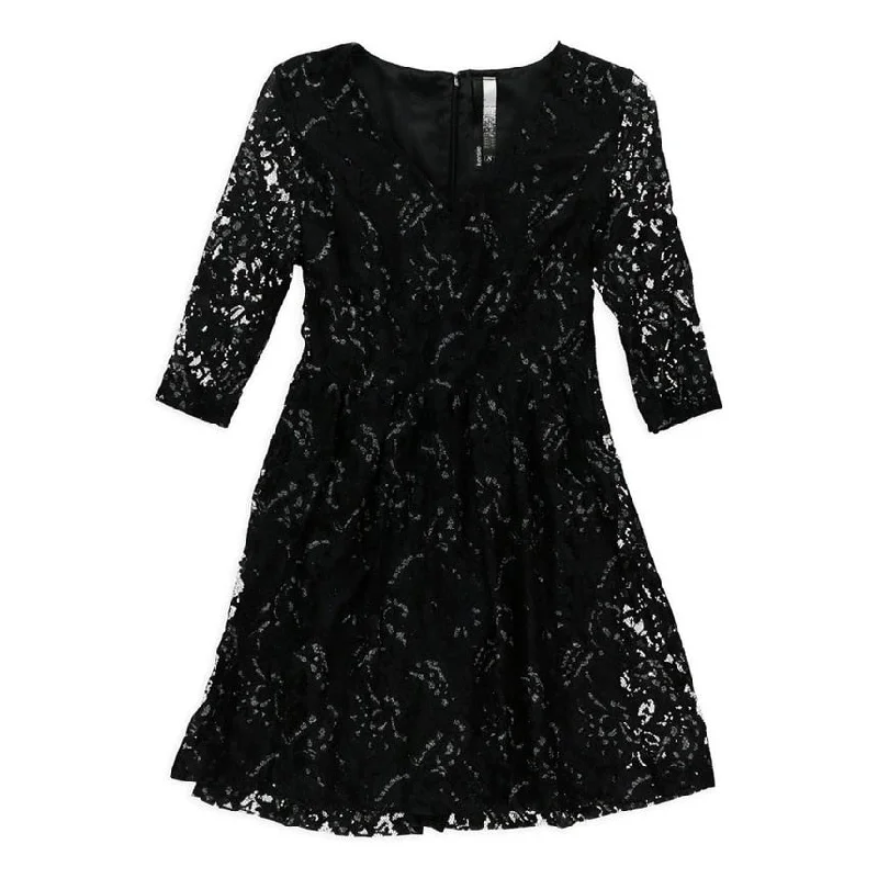 Trendy Athleisure Clothing For Women Kensie Womens Flare Lace A-Line Dress