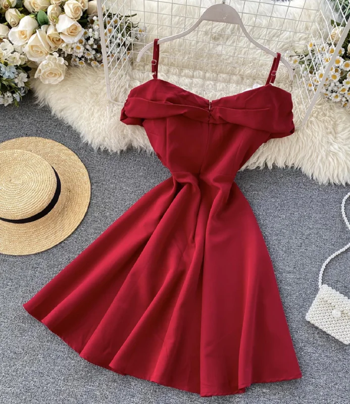 Women's Clothing For Outdoor Events Cute A line short dress fashion dress  733