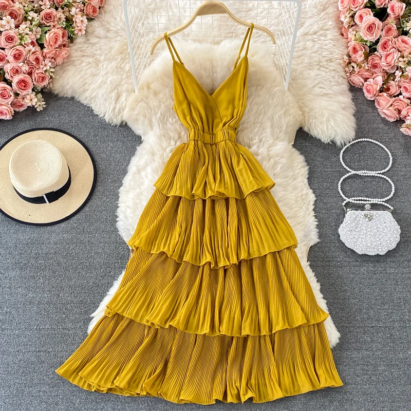 Unique Women's Fashion Pieces Cute v neck short A line dress fashion dress  536